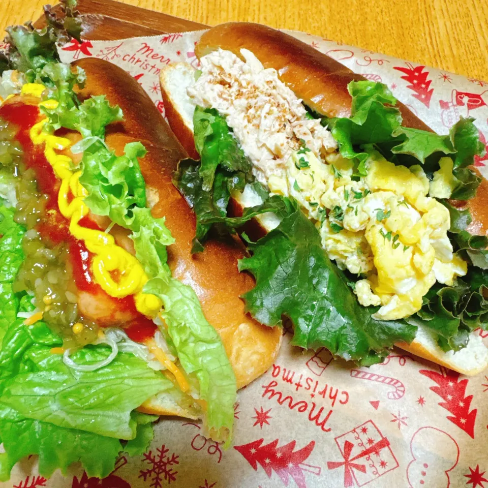 近くのスーパーで北海道フェアした時に買ったシャウエッセン北海道プレミアムを使ってホットドッグ作りました
たまごとツナマヨバージョンも|naoさん