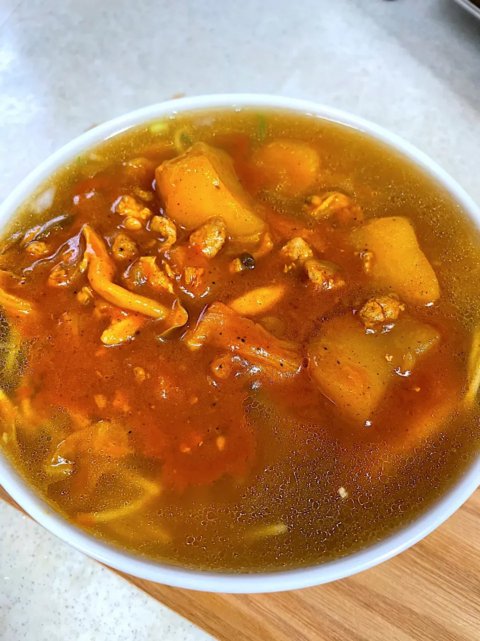 マルタイの棒ラーメンで太源風カレーラーメン＠自宅|Yasuhiro Koikeさん