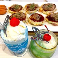 クリームソーダとお好み焼き|キヨさん