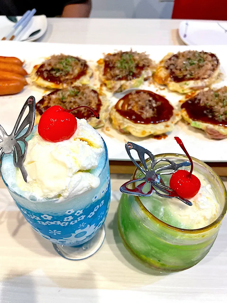 クリームソーダとお好み焼き|キヨさん