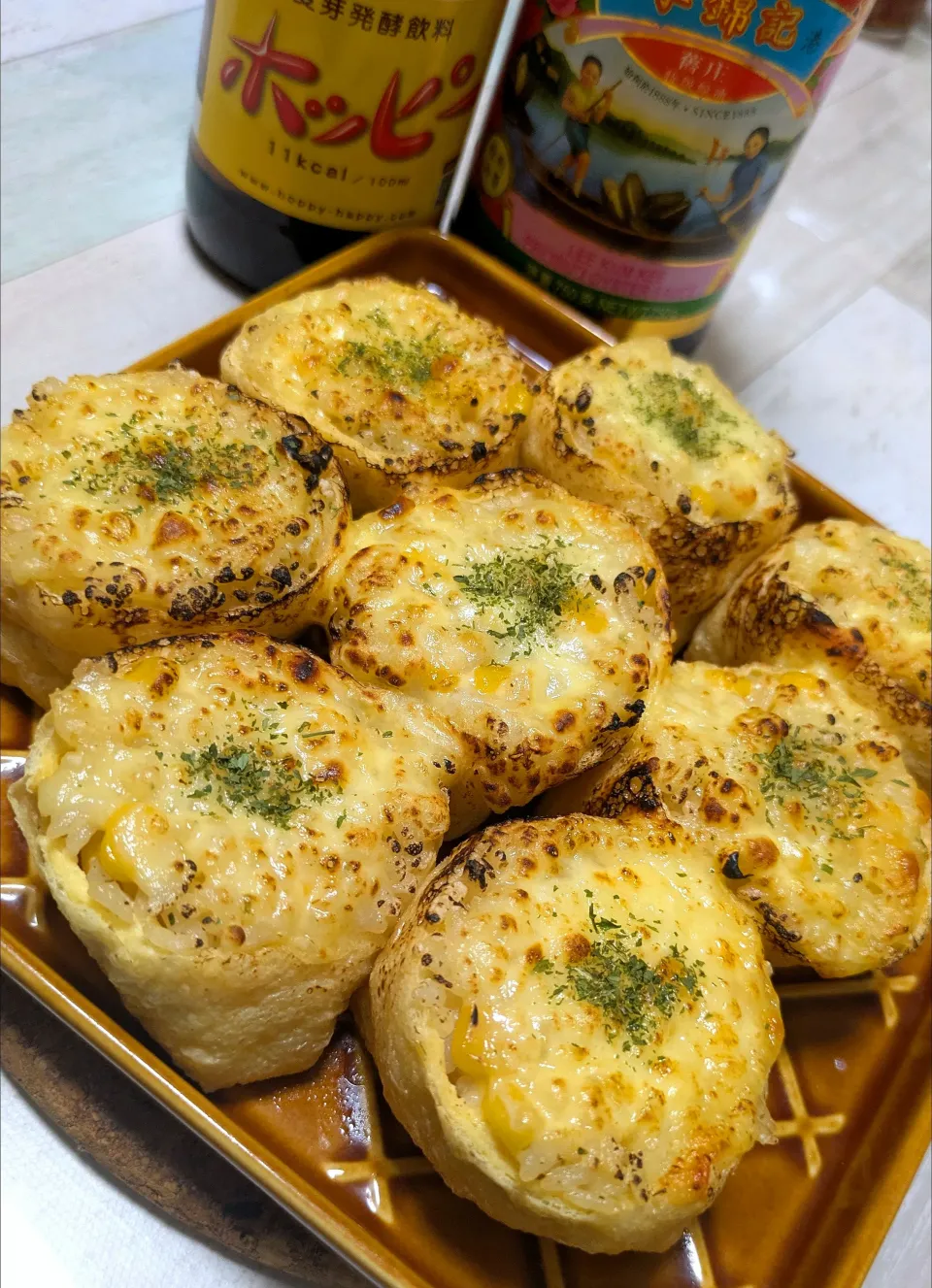 ｶﾘｻｸ♪お揚げさんの焼きおにぎり|ひとみんΨ(*´∀｀)Ψさん