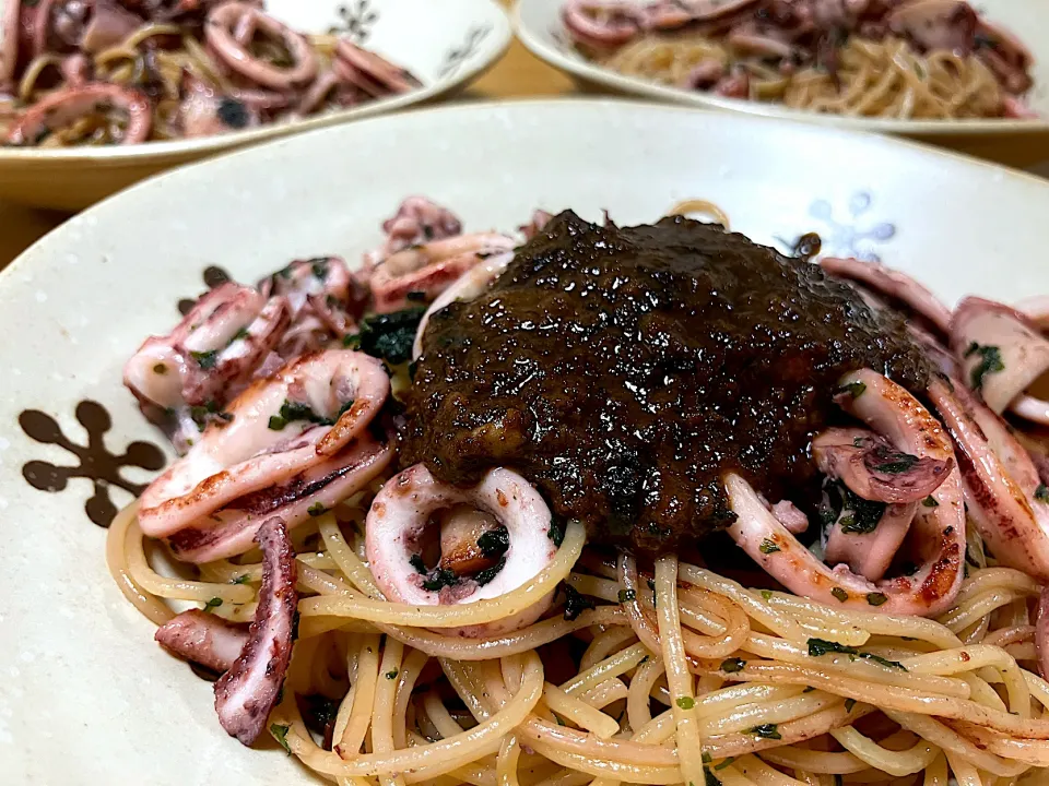 ＊するめいかのバター醤油パスタ＊|＊抹茶＊さん