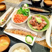 念願のサンマの塩焼き