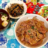 プルコギ丼⭐️隠し味は季綿記オイスターソースパウチ★!❕❗️| 🌼はなちゃん🌼さん