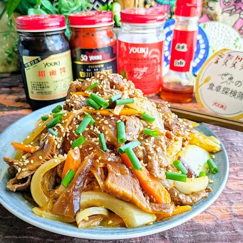 「甜面醤」を使ってみたSnapdishの料理・レシピ写真:『世界の食卓探検隊』韓国料理
【チャプチェ】