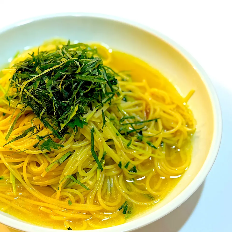 豆苗と生姜の梅和風パスタ|ヨシュアさん