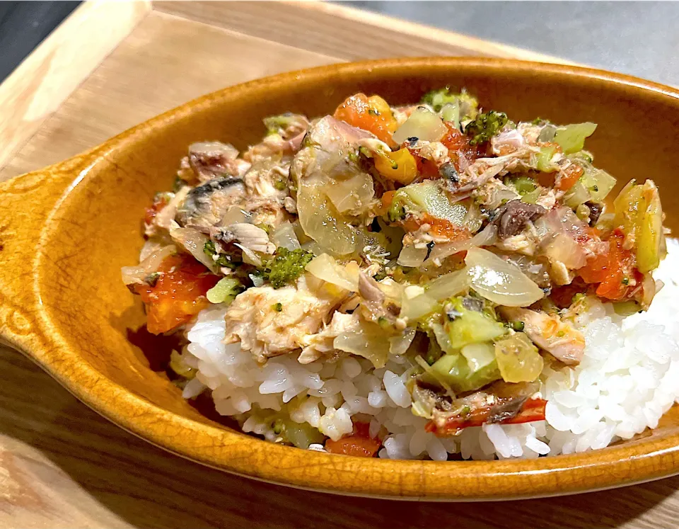 サバ缶のトマト煮|茶茶茶さん