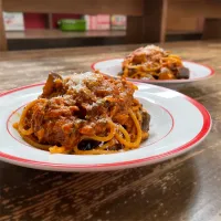 鯖と茄子のトマトソース