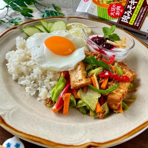 「ダイズラボ 大豆のお肉 肉みそキャベツ」を使ってみたSnapdishの料理・レシピ写真:大豆のお肉no肉みそキャベツ