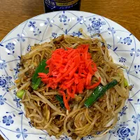 紅しょうがたっぷりネギもやし焼きそば|パムpamuさん