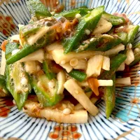 長芋とオクラの梅和え| mikey-minnieさん