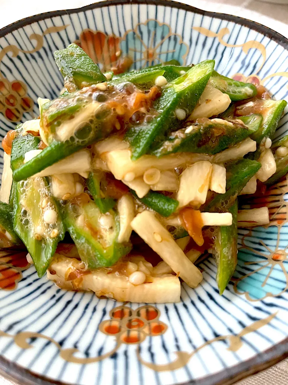 長芋とオクラの梅和え|mikey-minnieさん