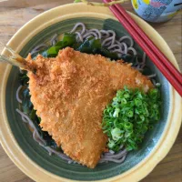 冷やしｱｼﾞﾌﾗｲ蕎麦