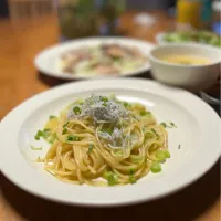 1/15の夕食　しらすのペペロンチーノ|yoneさん