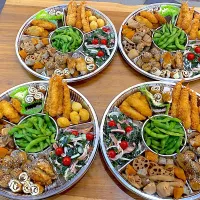 初めてオードブルを作り、入りきらずに別唐揚げ| りえはるさん