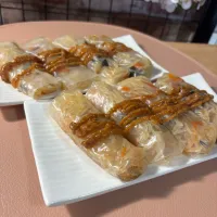 生春巻きにピリ辛味噌だれ| 霜月さん