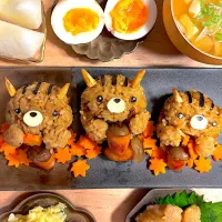 どんぐりを抱えたリスおにぎり