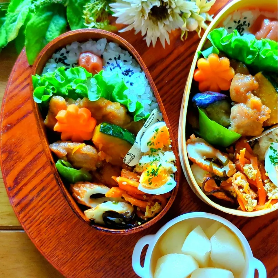 鶏肉と野菜の揚げ浸し弁当✨|さらママさん