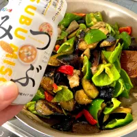 つぶみそで、茄子とピーマンの味噌炒め|renharuruさん