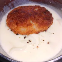 コーンポタージュコロッケうどん|darkbaronさん