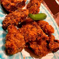 クジラの王様シロナガスクジラの赤身の竜田揚げ 昔は給食の常連のオカズだったですよね😊