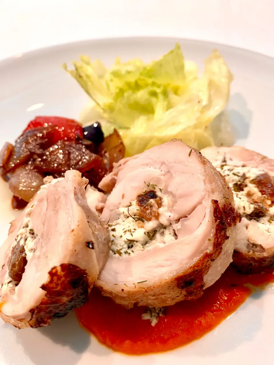 Herbed Ricotta Stuffed Chicken Rolls|gonbenさん