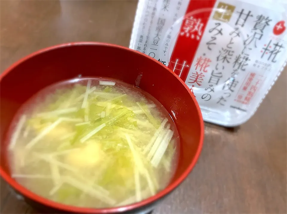 水菜と豆腐の味噌汁|Pecoさん