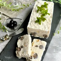 濃厚ヨーグルトで黒豆とバナナのカッサータ|ゆーこどんさん