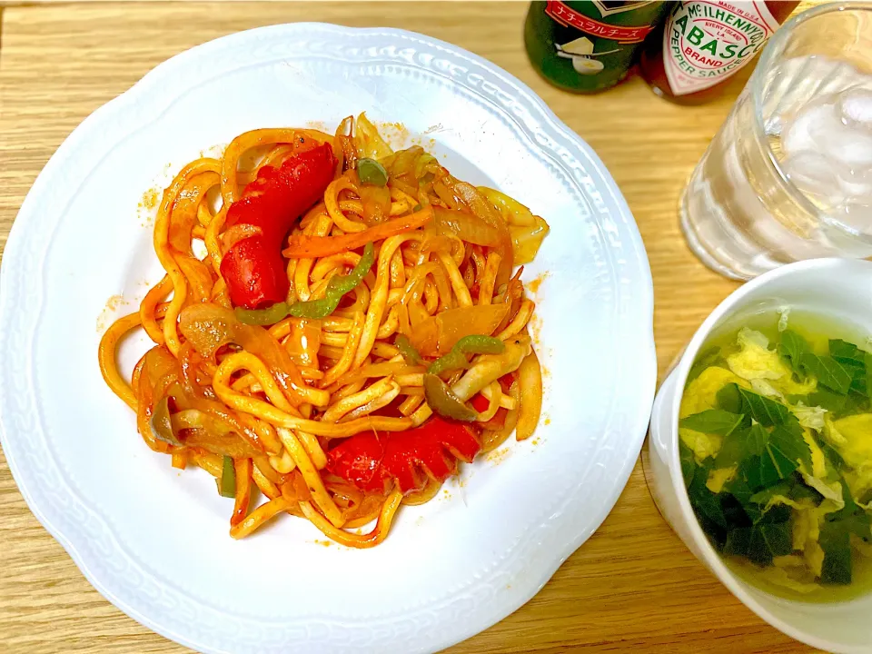 夕飯 ナポリタン|ふわふわさん