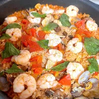 アサリとトマトのパエリア|ましろさん