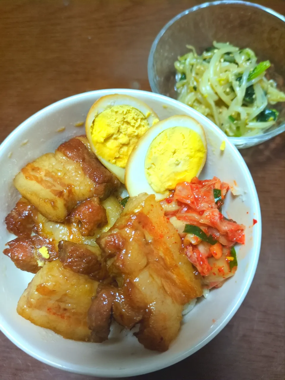 フライパンで簡単豚角煮&ナムル|Riapple🍎さん