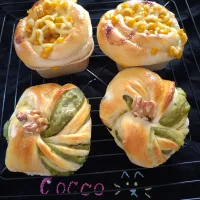 ずんだアンパン＆コーンマヨパン✨|cocco+さん