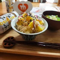 つぶみそサツマイモご飯|ナオミさん