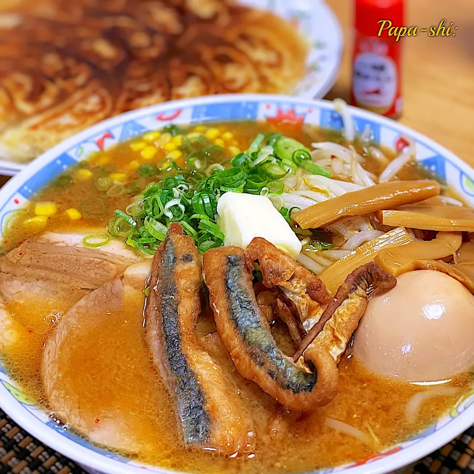 パパ氏特製！北海サンマ味噌ラーメン|パパ氏さん