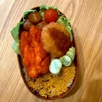 チキンとコロッケのっけ弁当|Dandaddyさん