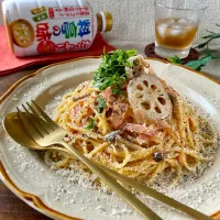 液みそdeワンパンカルボナーラ