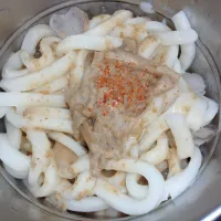 なめ茸入り胡麻ダレ冷やしうどん|darkbaronさん