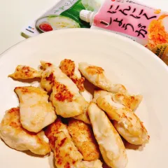 にんにくしょうがみそササミ焼き/ももこ | Snapdish[スナップ