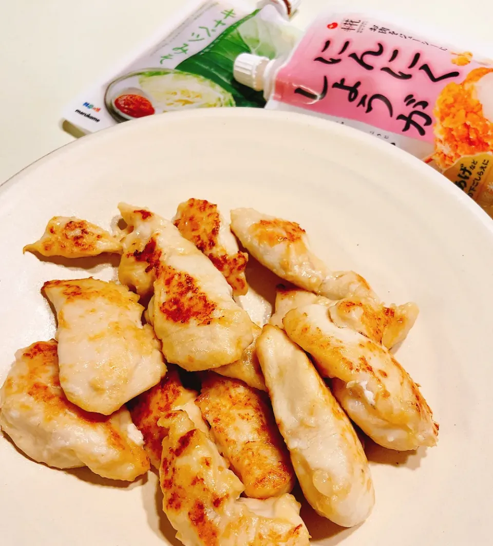 にんにくしょうがみそササミ焼き|ももこさん