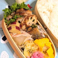 本日のお弁当〜秋刀魚の大葉揚げ弁当| f.1125beさん