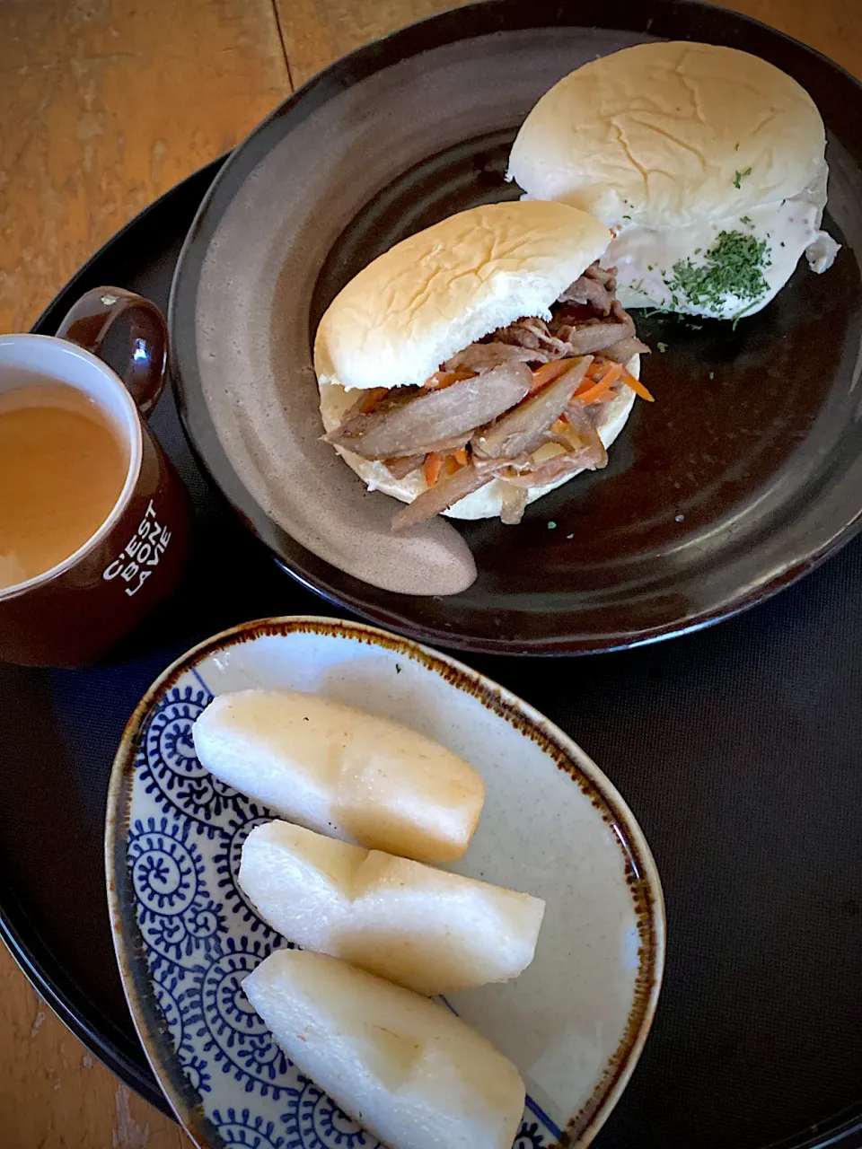 ゴボウ　鶏ハム　サンド|bbaさん