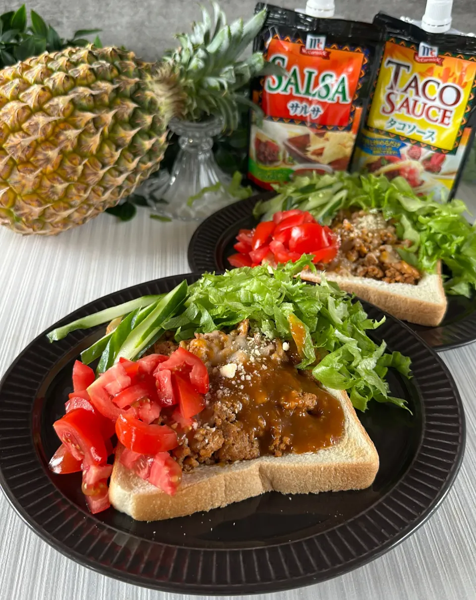 タコスオープンサンド|らぴすらずり(らぴ)さん