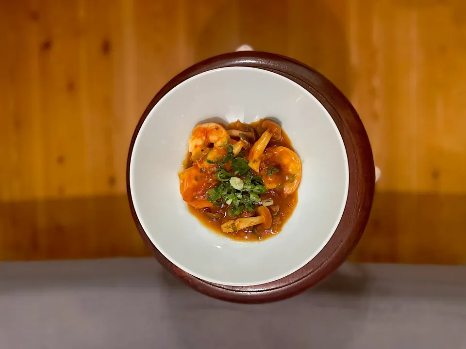 海老のチリソース蒸し|えむさん