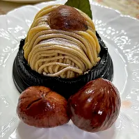 玉華堂さんの和栗モンブランと私の和栗の渋皮煮|ちゃちゃ💐さん