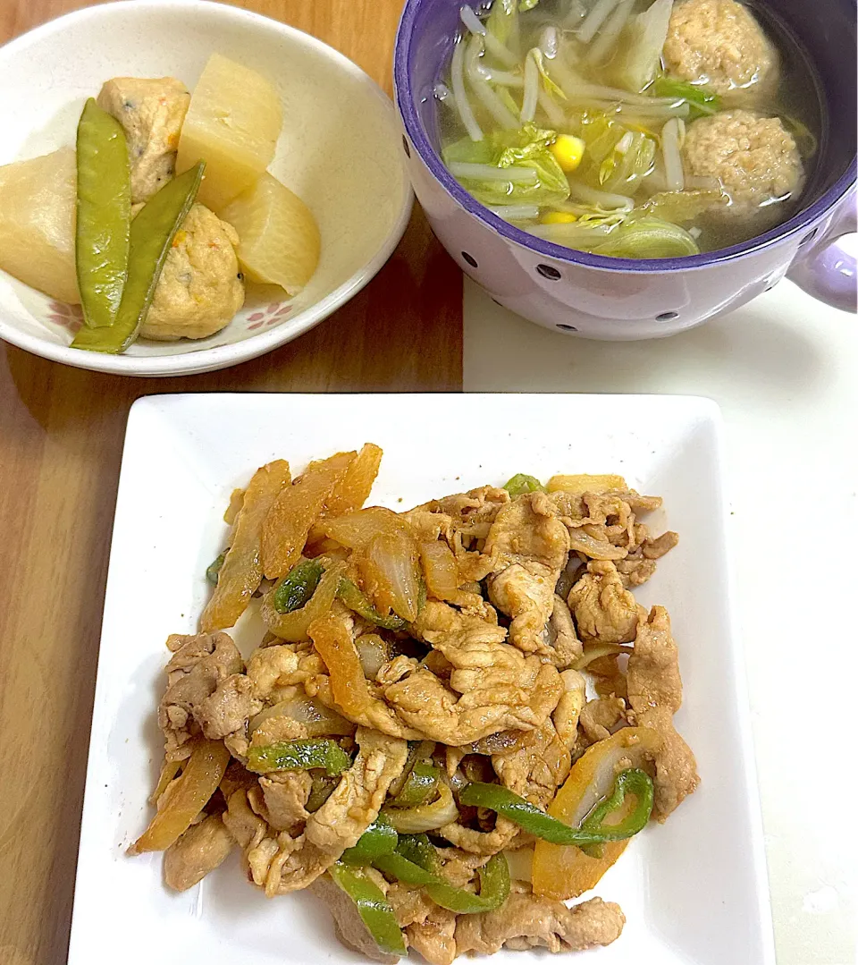 豚肉とピーマンの味噌炒め献立|besさん