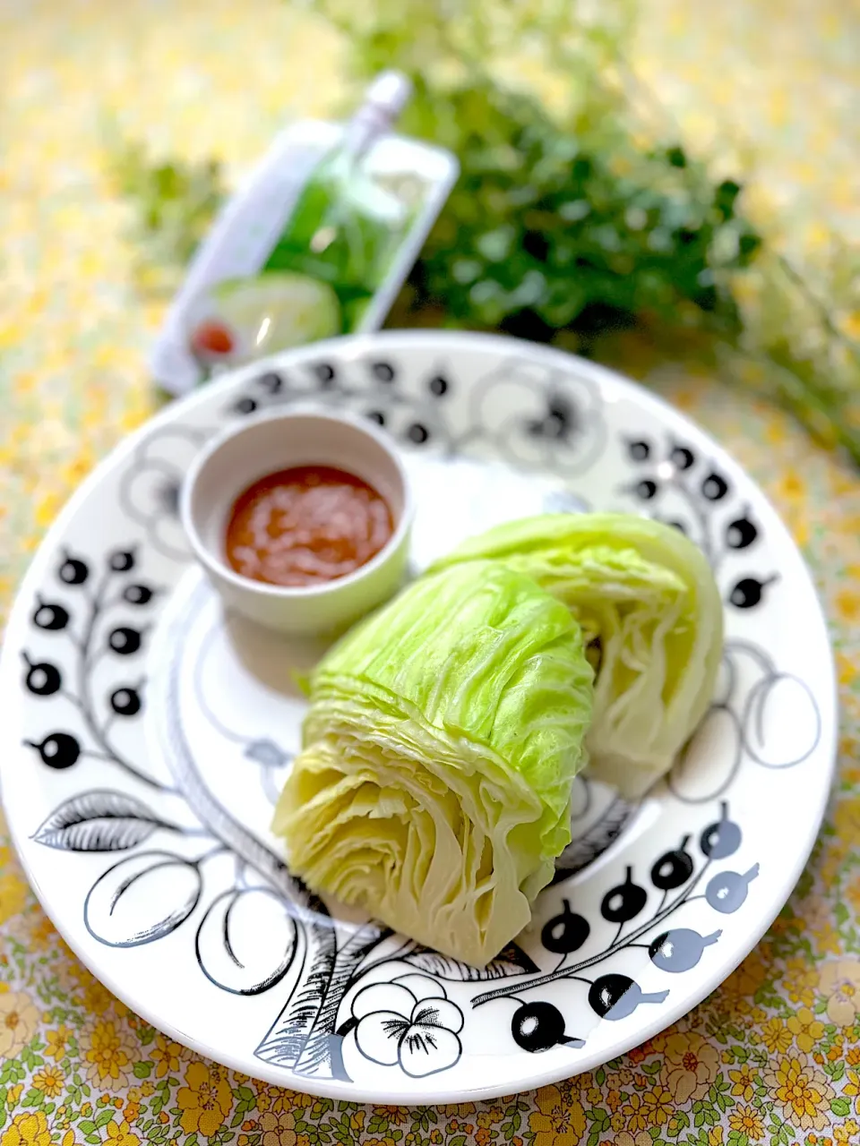 キャベツのレンジ蒸し マルコメキャベツみそ|めいめいさん