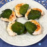 鶏むねミンチの紫蘇巻き|えいぽんさん
