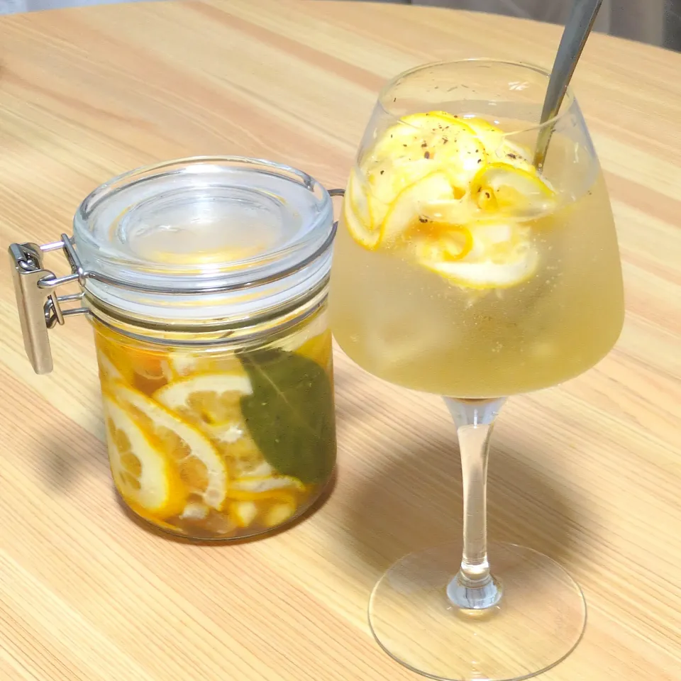 ひやしあめレンシロップ(炭酸割)|ぱおのご飯さん