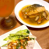 秋鮭のあんかけと茹で豚の香味ダレ|ましろさん