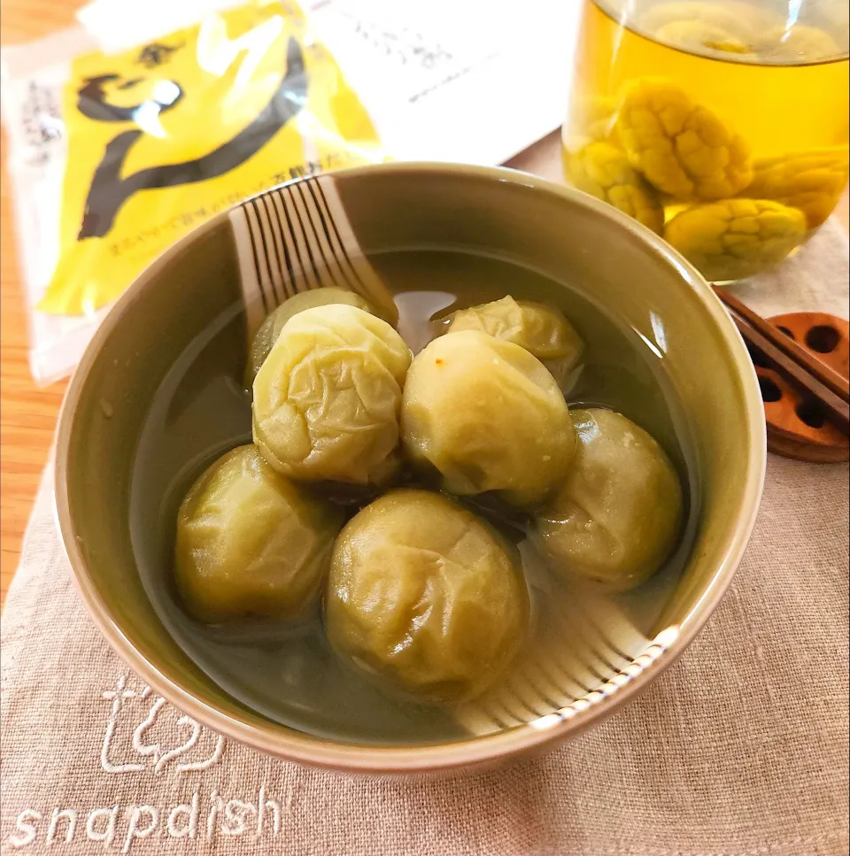 うさかめさんの料理 梅酒の梅、塩とだしで煮る|ナオミさん